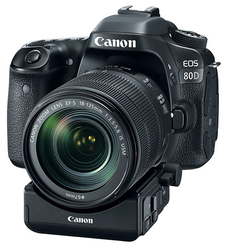 Canon 80D met power-zoom adapter