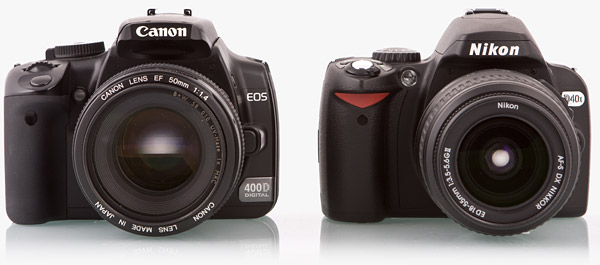 Nikon D40x versus de Canon 400D