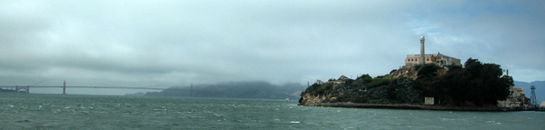 Alcatraz en Golden Gate Bridge