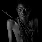 Low-key portretfotografie: African Bushman
