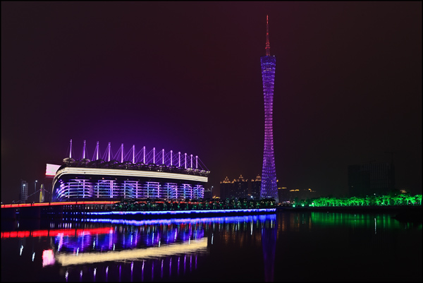 Asian Games Stadium with Canton Tower