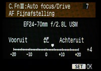 Autofocus bijstellen