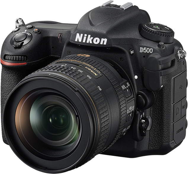 Nikon dslr d500 black front 34l  original