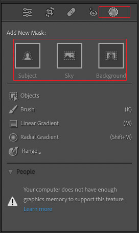 Maskers Adobe lightroom classic maskers