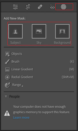 Adobe lightroom classic maskers