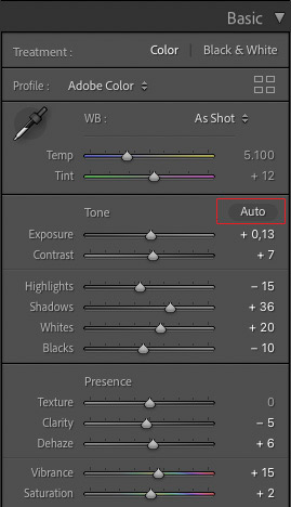 Auto tone functie Auto tone functie