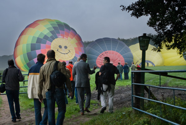 Begin van de ballonvaart