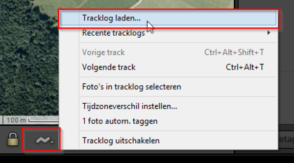 Tracklog laden Tracklog laden