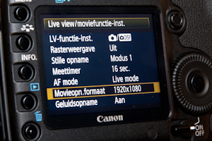 Canon 5D mark II met videofunctie Canon 5D mark II met videofunctie
