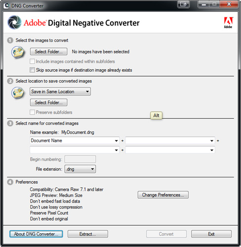 Adobe DNG converter Adobe dng converter