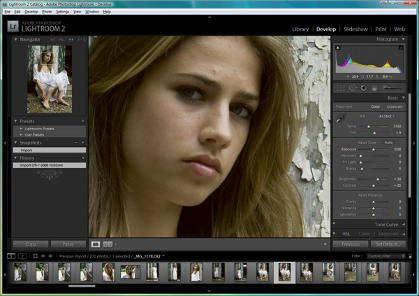 Screenshot Adobe Lightroom 2.0