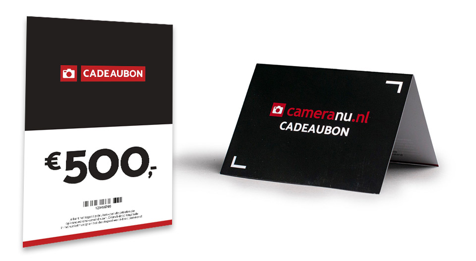 CameraNU.nl cadeaubon ter waarde van 500 euro CameraNU.nl cadeaubon ter waarde van 500 euro