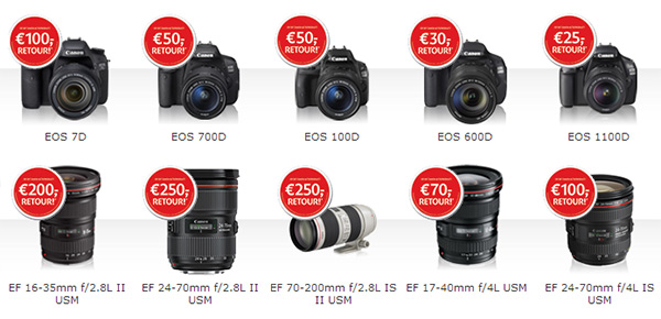 Canon cashback najaar 2013