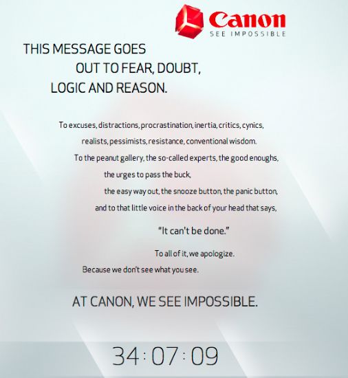 Canon teaser oct 14