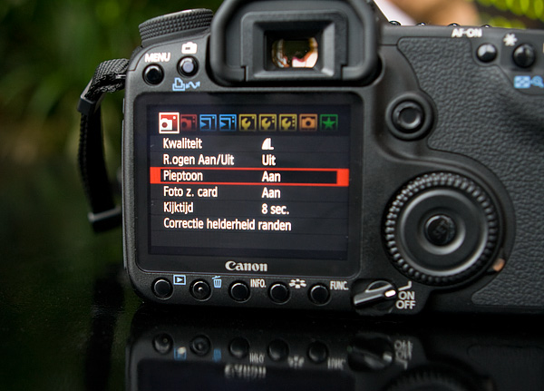 Canon 50D; menu