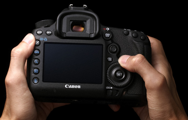 Canon 5D mark III; achterkant Canon 5D mark III; achterkant