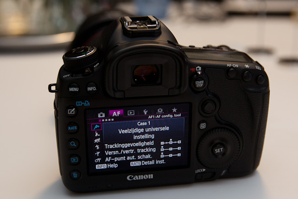 Canon 5D mark III; menu Canon 5D mark III; menu