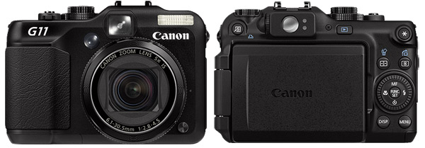 Canon PowerShot G11 voor en achter Canon PowerShot G11