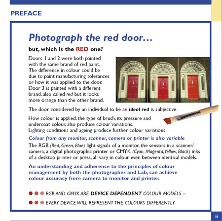 Een pagina uit het e-book over kleurmanagement