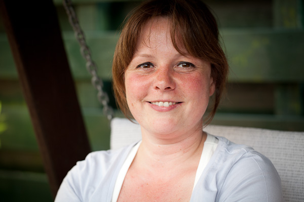 Christine; met en zonder vignettering Christine; met en zonder vignettering