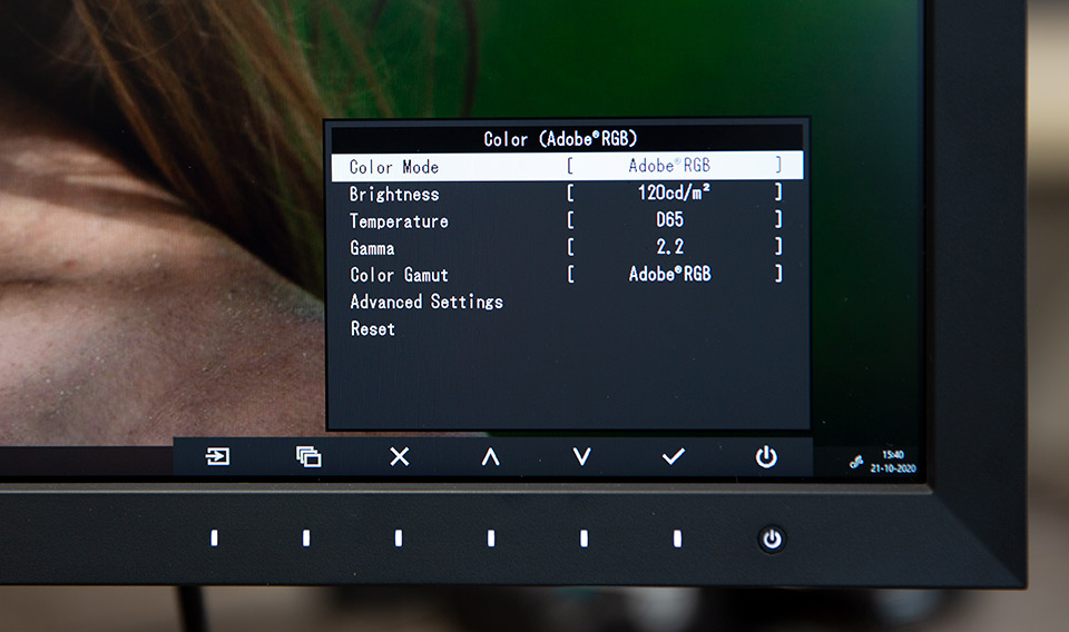 Eizo CS2470 on-screen menu