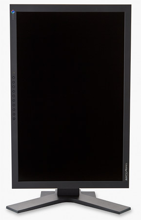 De Eizo CG241W is ook in portretstand te gebruiken De Eizo CG241W is ook in portretstand te gebruiken
