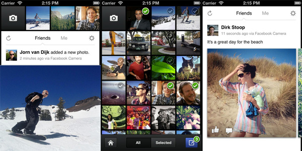 Facebook camera app