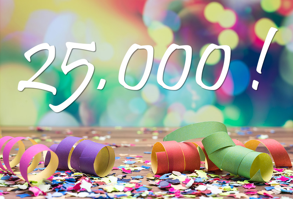 Feest: 25.000 nieuwsbrief lezers!