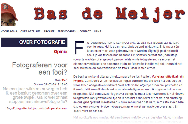 Fotograferen voor een fooi? Screenshot: Fotograferen voor een fooi