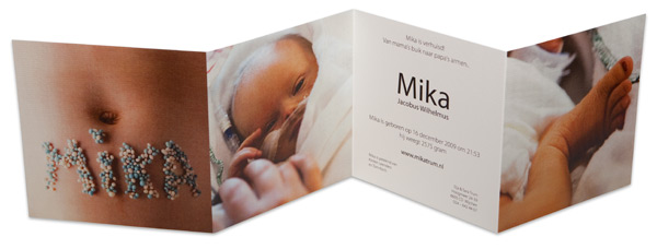 Geboortekaartje Mika Geboortekaartje Mika