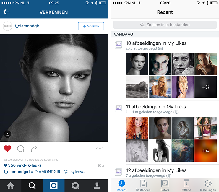 Van Instagram naar dropbox