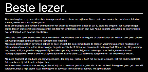 Kluun.nl screenshot; melding Kluun.nl