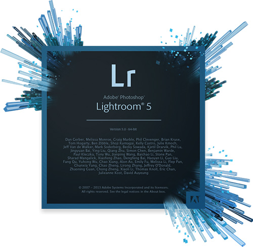 Lightroom 5 splash screen