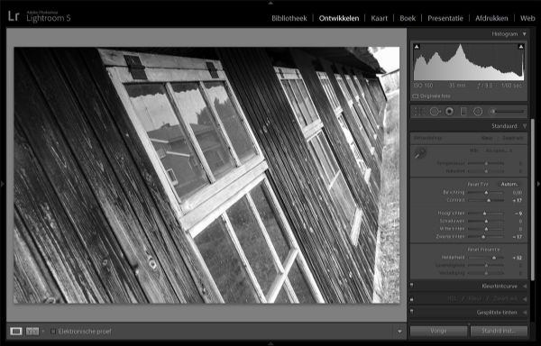 Lightroom met grijstinten Lightroom monochrom
