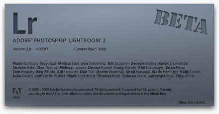 Lightoom 2 Beta splashscreen