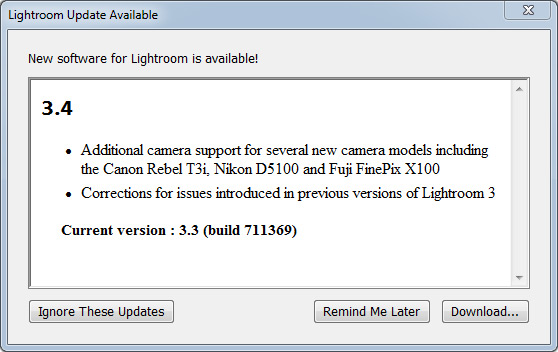 Lightroom 3.4 update