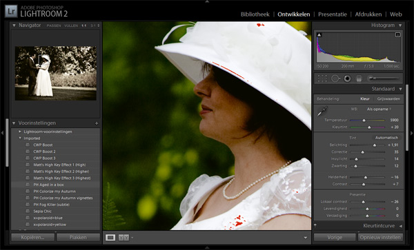 Ontwikkelen in Lightroom met voorinstellingen