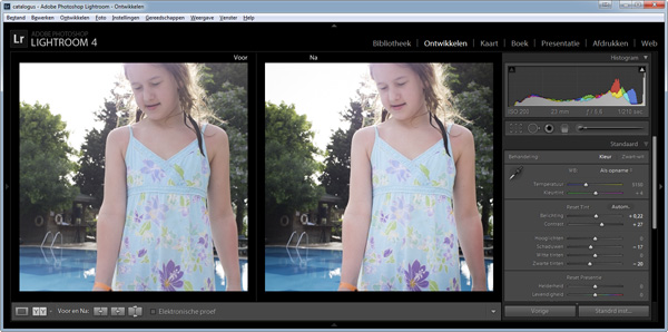 Lightroom voor en na Lightroom voor en na