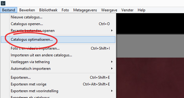 Lr catalogus optimaliseren