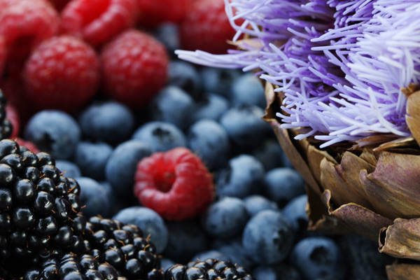 Fruit met weinig scherptediepte Fruit