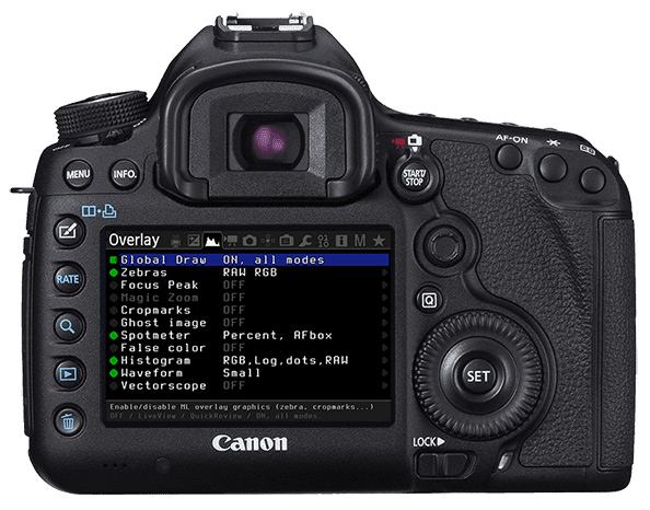 Magic Lantern op een 5D Magic lantern 5d