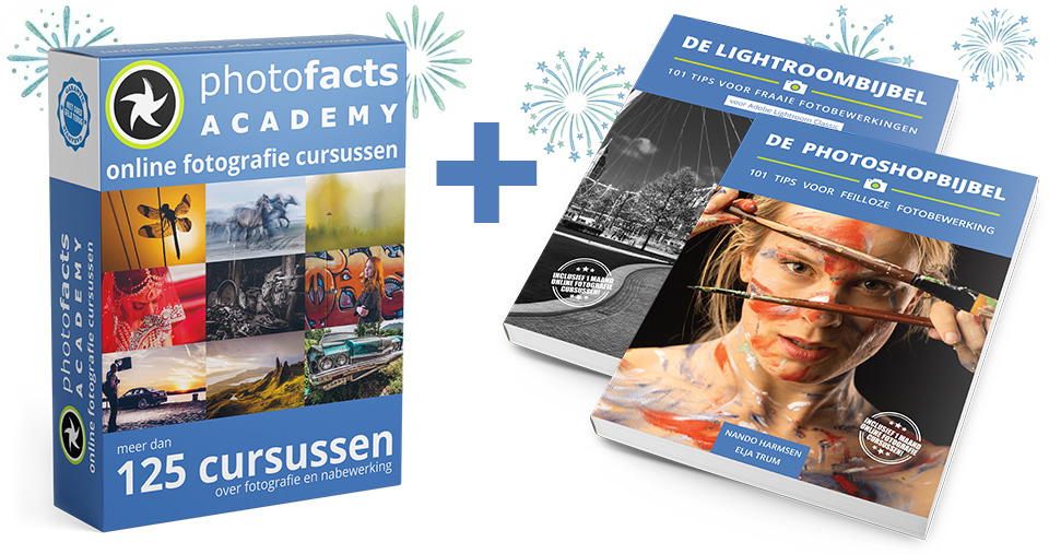 Photofacts Academy met korting en gratis Photoshop- en Lightroombijbel