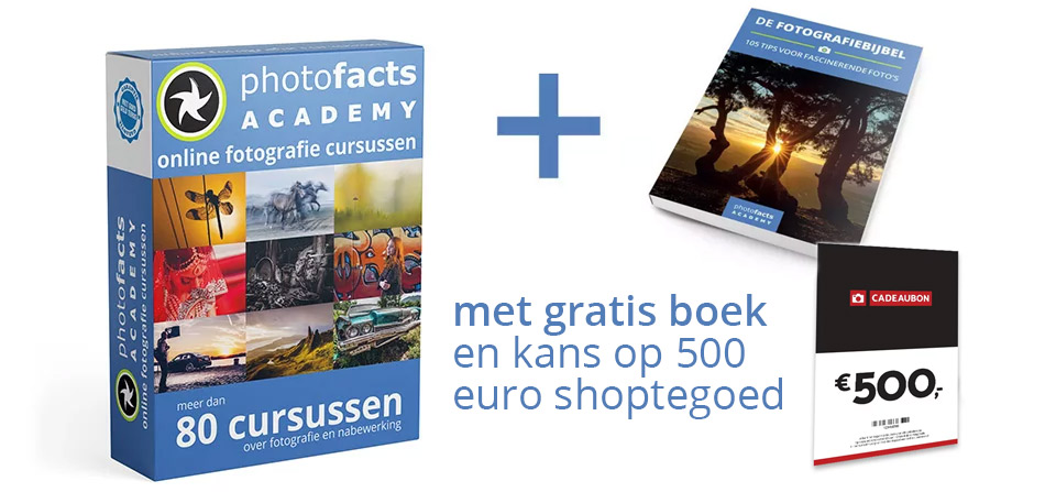 Photofacts Academy + De Fotografiebijbel + kans op 500 euro shoptegoed Photofacts Academy + De Fotografiebijbel + kans op 500 euro shoptegoed