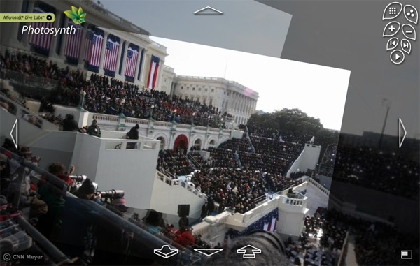 Screenshot van de inauguratie van Obama Screenshot van de inauguratie van Obama