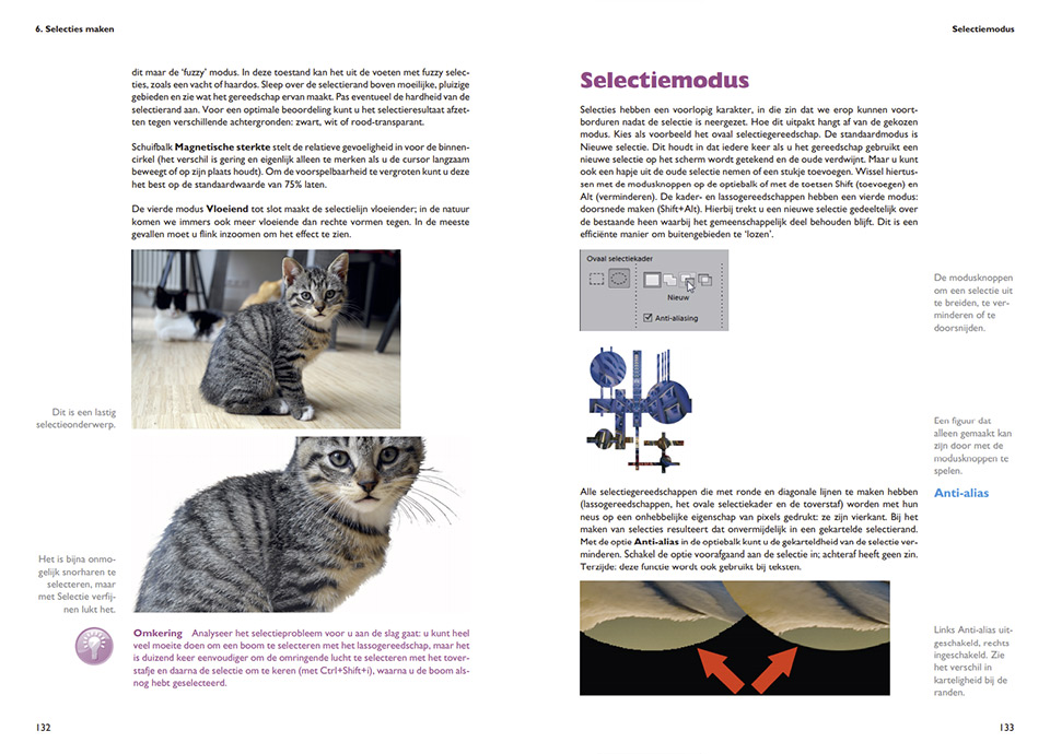 Pagina uit het Photoshop Elements boek