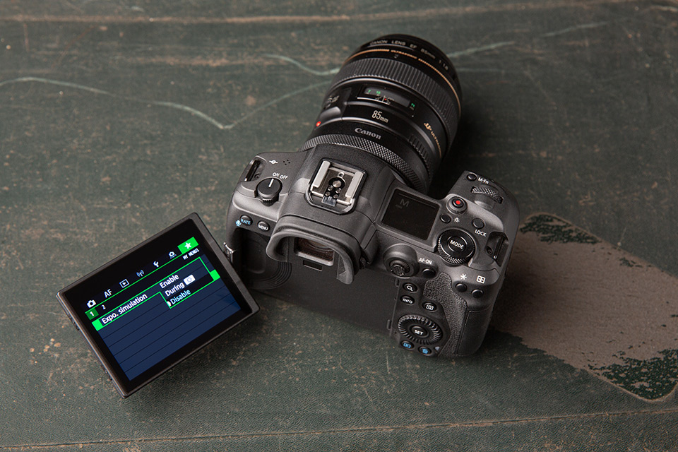 De Belichtingssimulatie uitschakelen op de Canon EOS R5