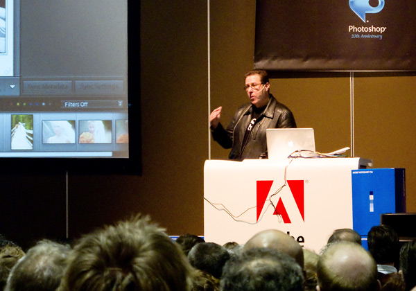 Scott Kelby tijdens een workshop Scott Kelby tijdens een workshop