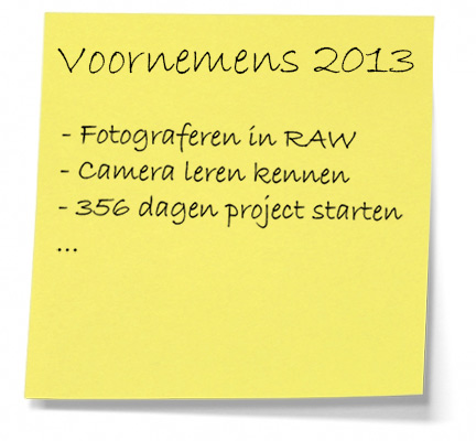 Voornemens 2013 Voornemens 2013