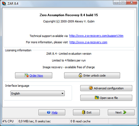 Zero Assumption Recovery screenshot