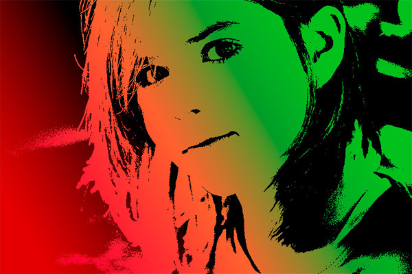 Retro gradient effect Retro gradient effect